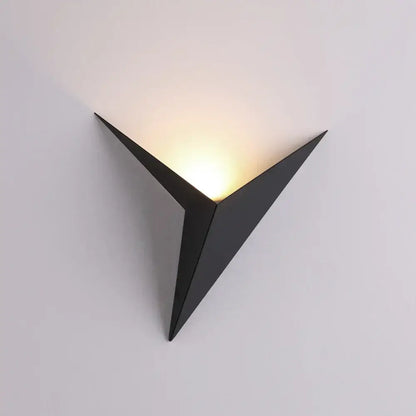 Black triangular decorbites led indoor wall lamp with sleek modern design and warm ambient lighting for home decor