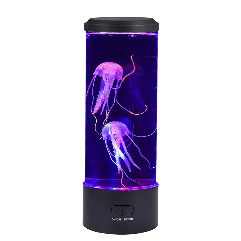 Decorbites led jellyfish lamp with purple light and black base for relaxing mood and kids gifts