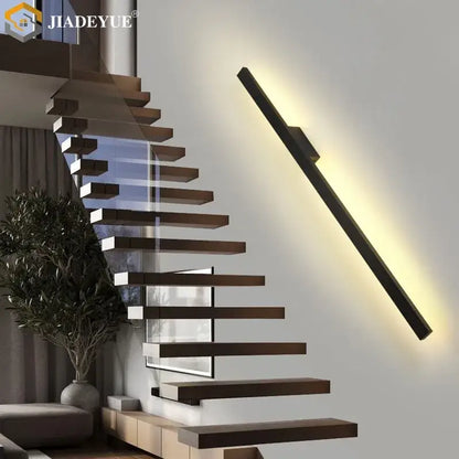 Modern black decorbites led long wall lamp with sleek rectangular design and warm ambient glow for versatile decor