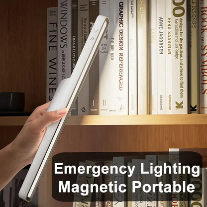 White decorbites led magnetic slim portable emergency lighting device for desk and cabinet use with stepless dimming