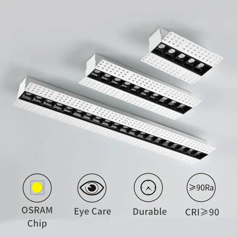 Modern white decorbites led magnetic downlight with black perforated surfaces for recessed indoor ceiling lighting