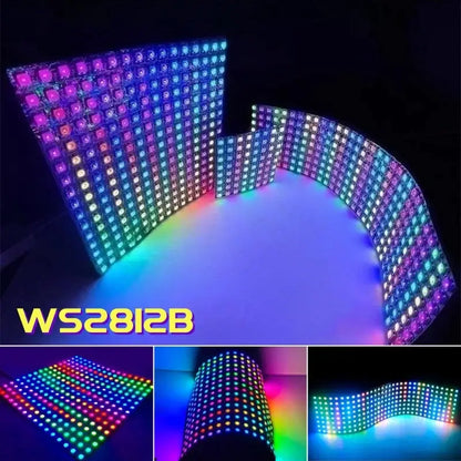 Flexible decorbites led matrix panel light featuring colorful ws2812b pixels for dynamic digital lighting effects