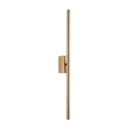 Gold-toned decorbites led metal wall lamp with sleek vertical rods and rectangular base for modern bedroom or foyer lighting