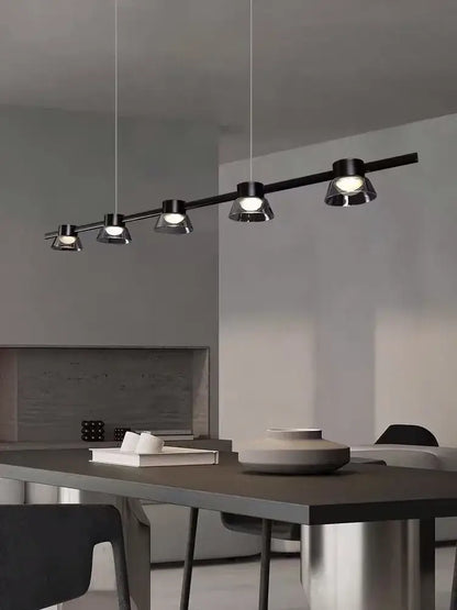Black decorbites led minimalist pendant lights with sleek modern design and metallic accents for kitchen island lighting