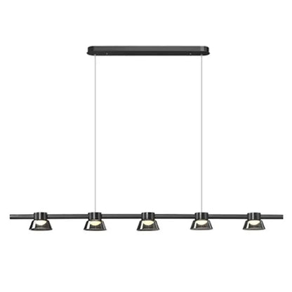 Black DecorBites LED minimalist pendant lights with five adjustable spotlights for kitchen island lighting