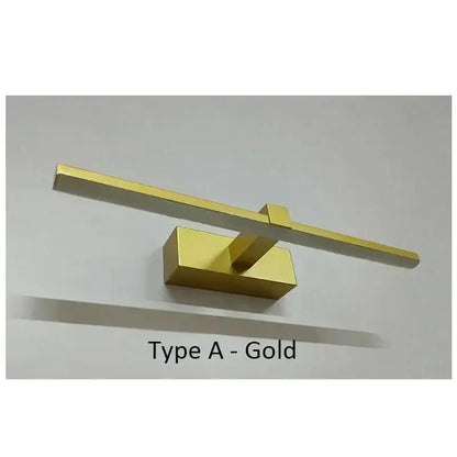 Gold-finished modern wall-mounted decorbites led mirror bathroom wall sconce with a sleek minimalist design