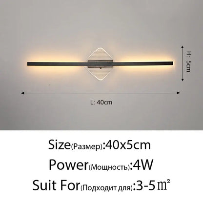 Modern black metal wall lamp with diamond-shaped acrylic diffuser emitting warm light decorbites led mirror wall lamp