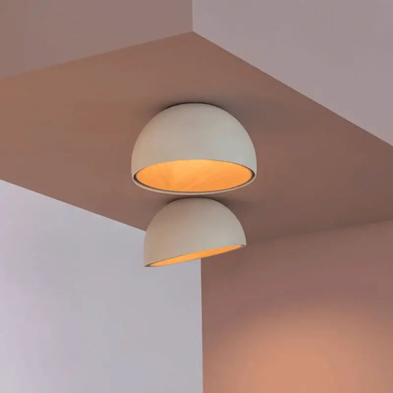 Cream-colored decorbites led modern chandelier ceiling lamp with warm glowing interior for bedroom living room hallway