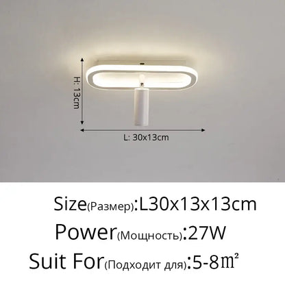 Modern chandelier decorbites led modern with sleek white oval design and cylindrical stem for indoor living room lighting