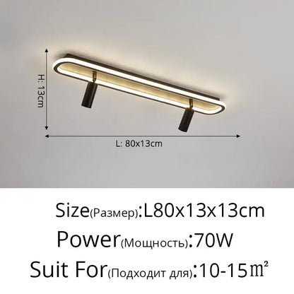 Modern chandelier decorbites led modern with elongated oval warm white led and black cylindrical mounting brackets for indoor use
