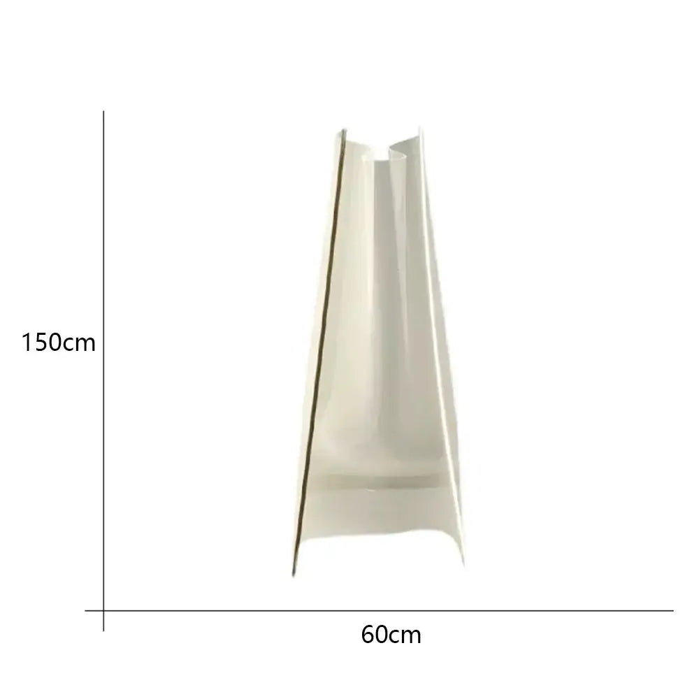 A sleek off-white plastic rain gutter shown with the decorbites led modern floor lamp for living room decoration