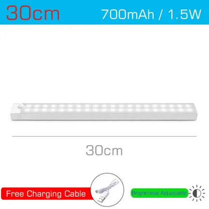 White decorbites led motion sensor light bar 30cm with adjustable brightness and usb rechargeable handheld lamp