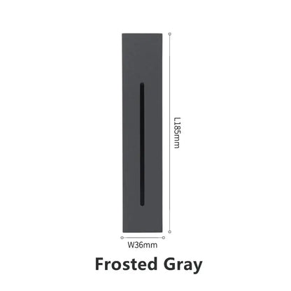 Frosted gray rectangular decorbites led motion wall lamps with sleek vertical slot for indoor outdoor use ip20 ip65