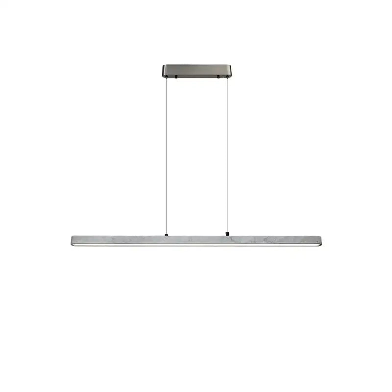 Modern rectangular pendant light with chrome finish and marble diffuser in decorbites led natural marble hanging chandelier