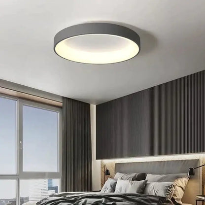 Modern black circular decorbites led nordic ceiling light with white interior for living room bedroom and study decor