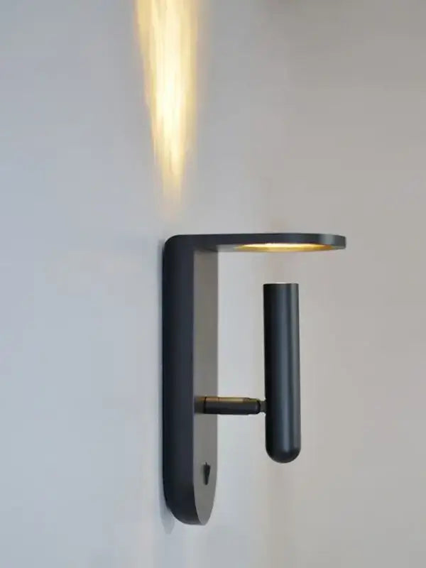 Black matte wall lamp with brass accents featuring decorbites led nordic flame effect for modern home lighting