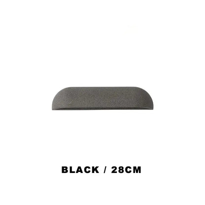 Black 28cm long semi-circular wall lamp with textured matte finish for DecorBites led outdoor wall use