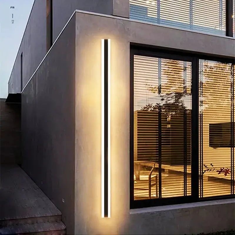Decorbites led outdoor wall light with sleek black trim and warm white led for modern garden and balcony decoration lighting