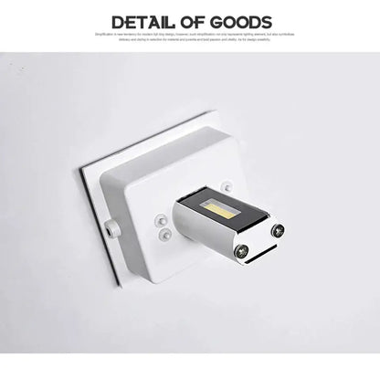 Decorbites™ white rectangular wall light with black accent panel modern outdoor wall light for porch garden patio use