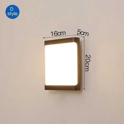 Modern rectangular decorbites led outdoor wall light with bronze metal frame and warm white led outdoor wall illumination