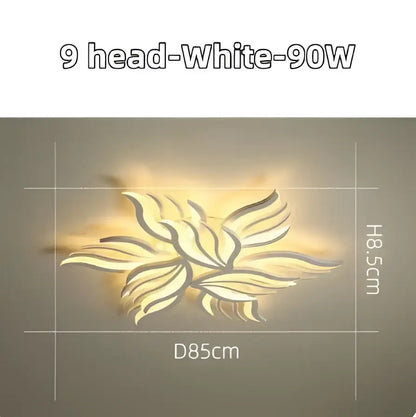 White 90w decorbites led panel ceiling light with sleek floral design and metallic finish for modern rooms
