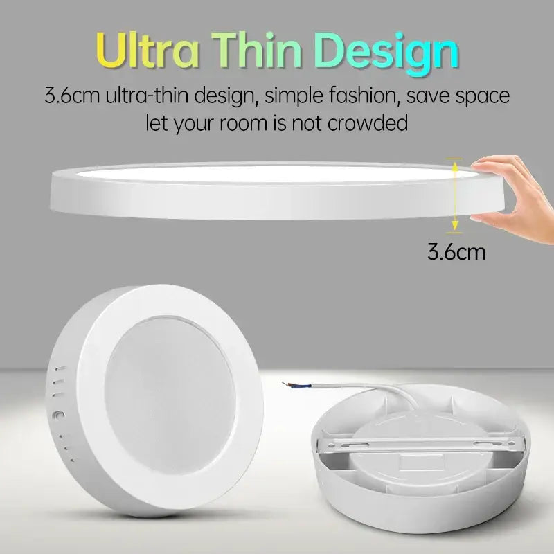White ultra-thin circular decorbites led panel ceiling light with 3.6cm thickness for modern kitchen chandelier installation