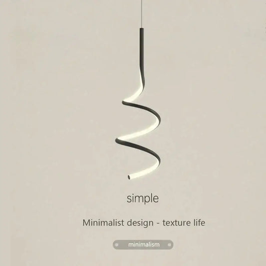 Sleek black decorbites led pendant lamp with glowing white led strip and minimalist nordic design for indoor use