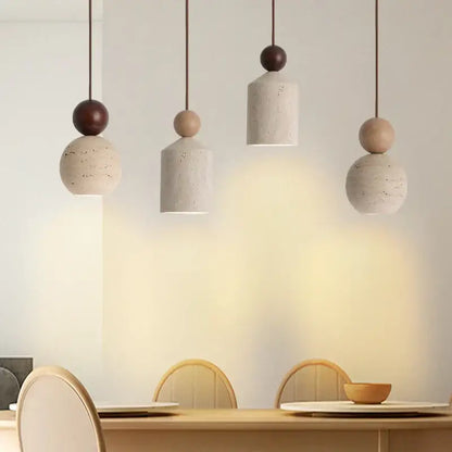 Modern concrete decorbites led pendant lamp with matte beige and warm brown accents for kitchen and bedroom lighting