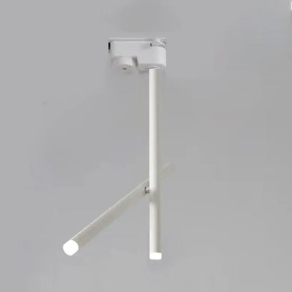White minimalist decorbites led pendant light with two adjustable arms surface mounted for living room ceiling