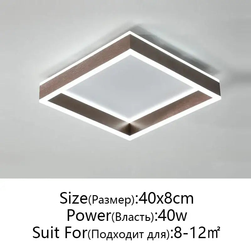 Modern decorbites led pendant ceiling lamp with brushed bronze double-layered frame and white led lighting for living room