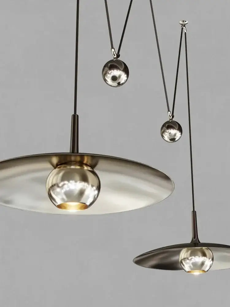 Decorbites led pendant lighting with sleek brushed metallic finishes and spherical glass pendant lights for bedroom and dining room