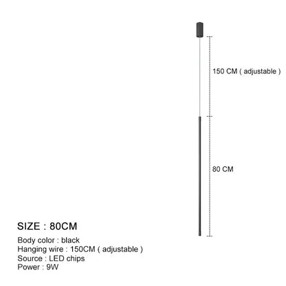 Black minimalist decorbites led pendant light with adjustable 150cm wire and led chip for dining room and bedroom decor