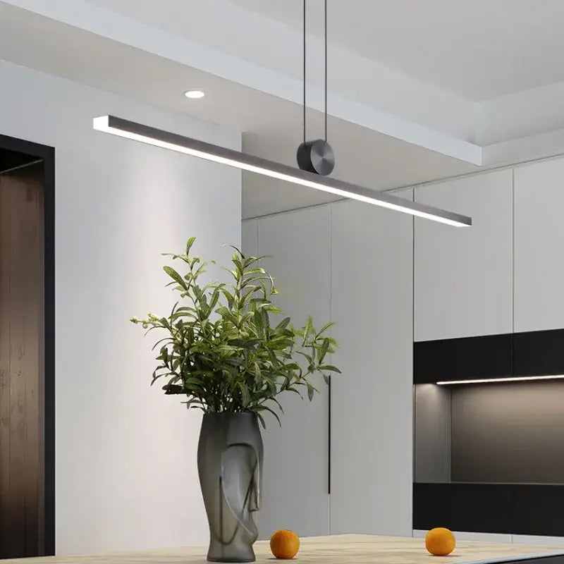 Modern chandelier decorbites led pendant light with sleek matte black aluminum design for restaurant and office use