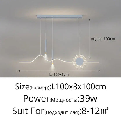 Modern minimalist white decorbites led pendant lights with rectangular fixture, cylindrical led bulbs, and circular ring light
