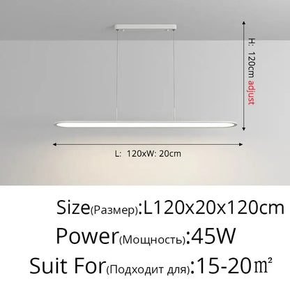 Modern minimalist white decorbites led pendant lights with sleek rectangular design and adjustable height for indoor lighting