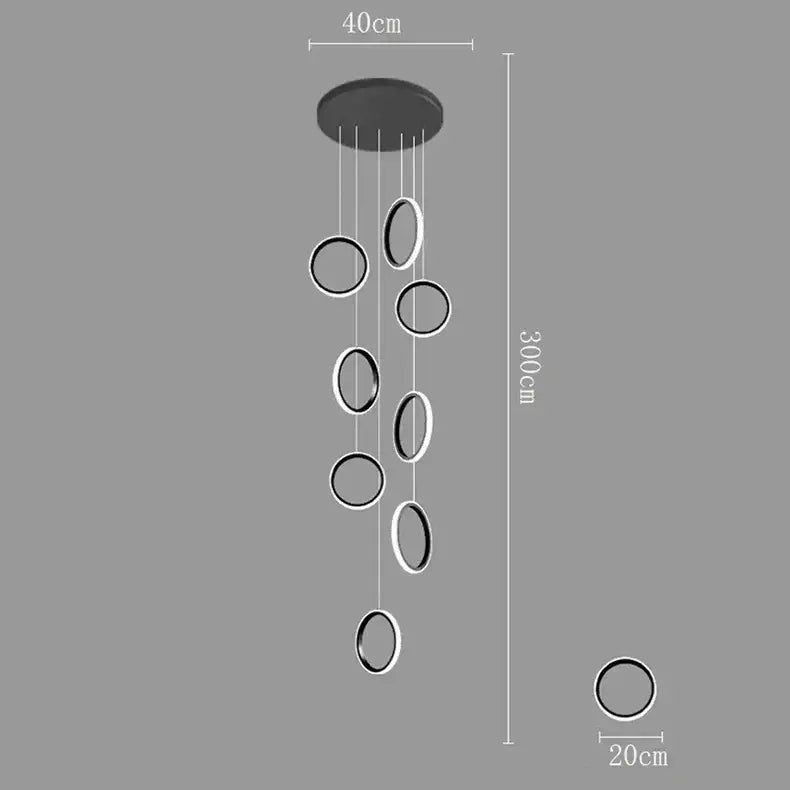 Modern black and white circular led pendant light with sleek minimalist design for living and dining room by decorbites
