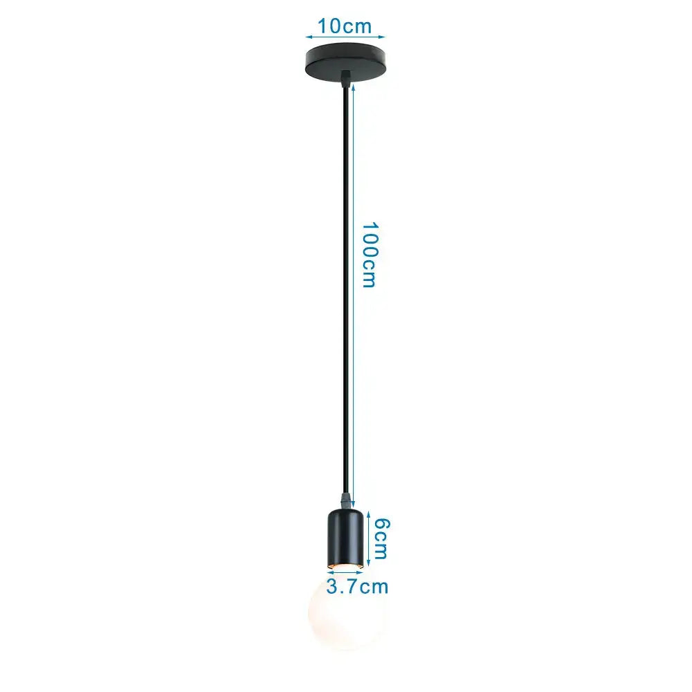 Black minimalist decorbites led pendant light with sleek cylindrical shade and slender rod for industrial ceiling fixture