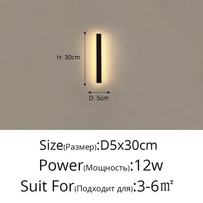 A sleek black rectangular decorbites led porch light with slim profile and warm glow for modern outdoor use