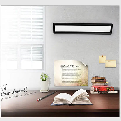 Black rectangular decorbites led rectangle wall lamp with sleek modern design and anti-dazzle feature for bedside use