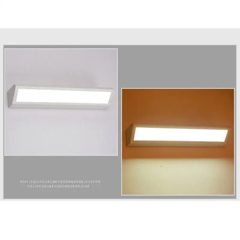 White rectangular decorbites led rectangle wall lamp with sleek modern design and anti-dazzle bedside lighting