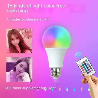White led rgb smart bulb with metallic base for color-changing illumination by remote decorbites led rgb night lamp