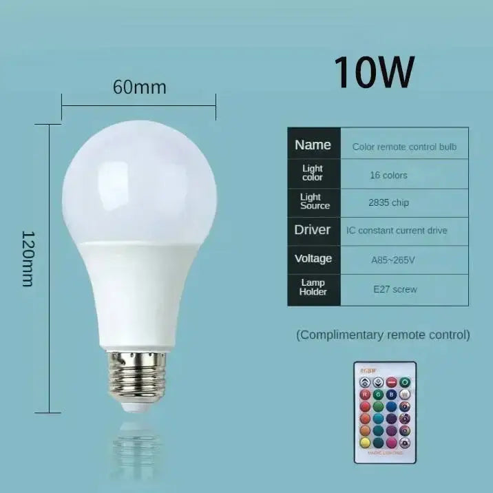 White 10w decorbites led rgb smart bulb with frosted glass globe and e27 base for bedroom decor mood lighting