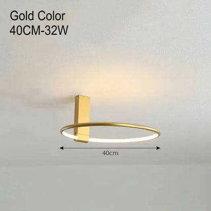 Decorbites™ gold metal aluminum led round ceiling wall sconce with sleek minimalist design and 32w brightness