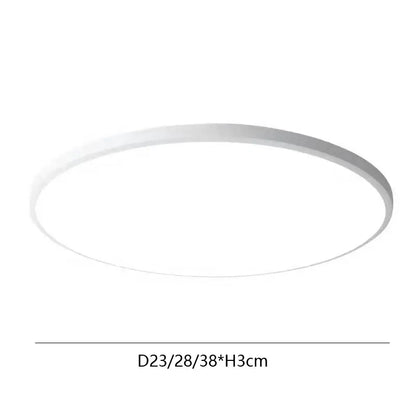 Minimalist white DecorBites™ LED round ceiling light with sleek modern design for kitchen living room and bedroom use