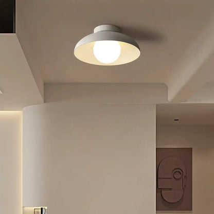 DecorBites™ modern white LED round ceiling light with minimalist design and soft glow for living room bedroom corridor