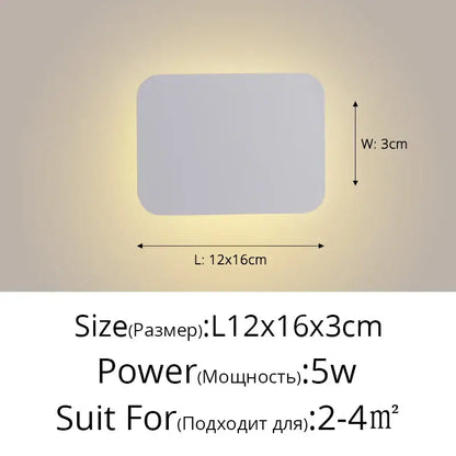 A sleek matte gray decorbites led round touch wall lamp with rounded corners for bedroom and aisle decor