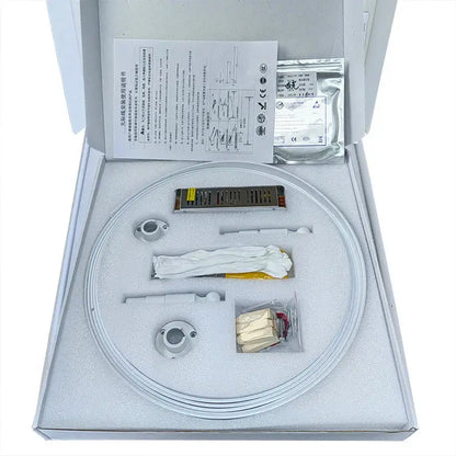 White led light strip with integrated circuit board and mounting hardware in decorbites led skyline ceiling wall lamp box