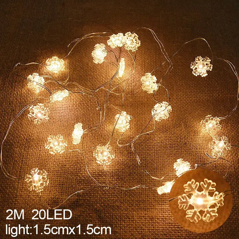 Decorbites™ led snowflake christmas home decorations 2024 featuring warm white lights with clear plastic finish