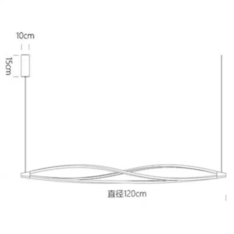 A sleek decorbites led spiral aluminum pendant light with intertwined curved rods in a modern minimalist design