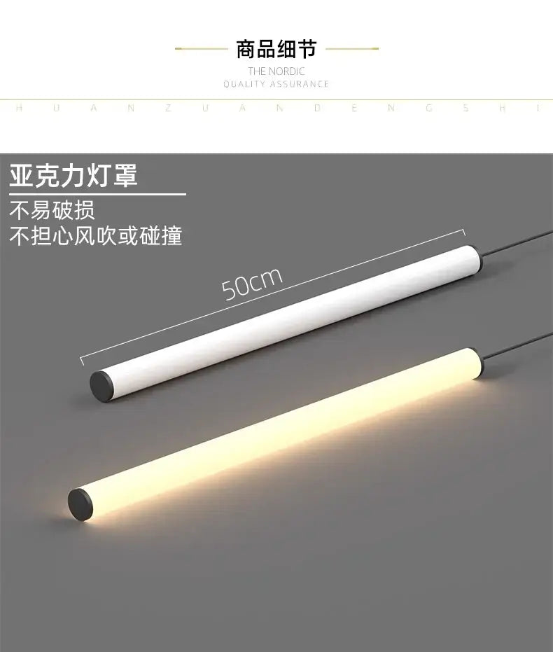 White acrylic lampshade 50cm with black end caps for decorbites led spiral staircase chandelier in living room lighting